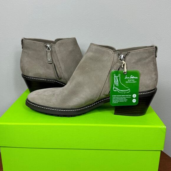 New Sam Edelman Pryce Ankle Bootie in Putty Suede Women's Size 10 - Picture 7 of 10